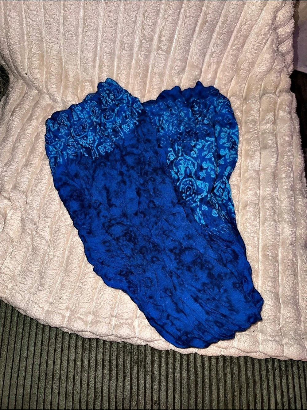 Blue paisley pants